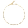 Thumbnail Image 2 of Ania Haie Gold Tone Sparkling Bezel Cubic Zirconia Station Bracelet