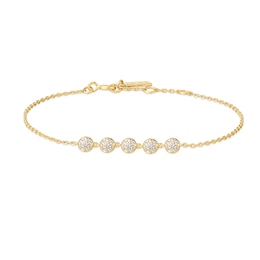 Ania Haie Gold Tone Pavé Multi Beaded Chain Bracelet