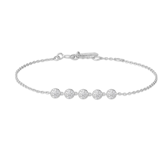 Ania Haie Sterling Silver Pave Multi Beaded Chain Bracelet