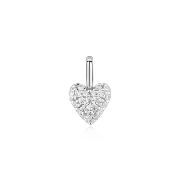 Ania Haie Sterling Silver Heart Pavé Charm