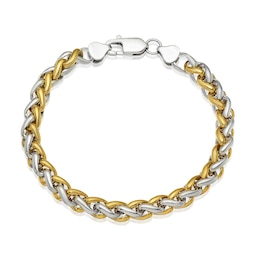 Men's Stainless Steel & Gold Plated Spiga Bracelet