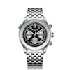 Thumbnail Image 1 of Rotary Men's Pilot Black Chronograph Dial Stainless Steel Watch
