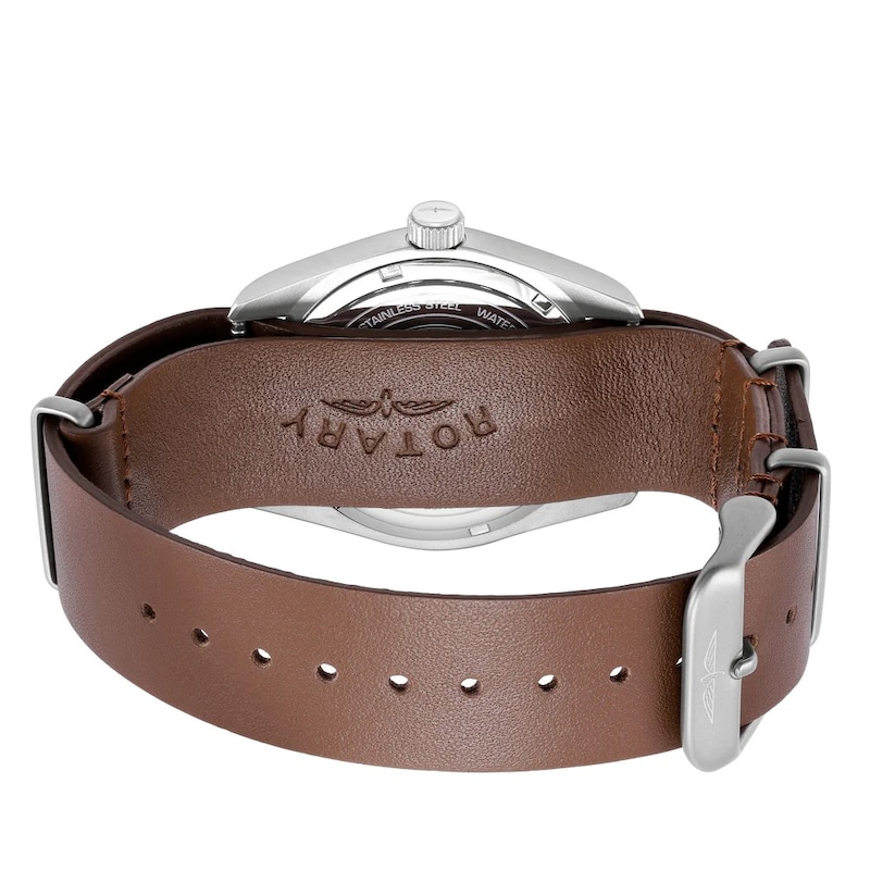 Main Image 3 of Rotary Men's RW 1895 Field Watch Brown Leather Strap Watch