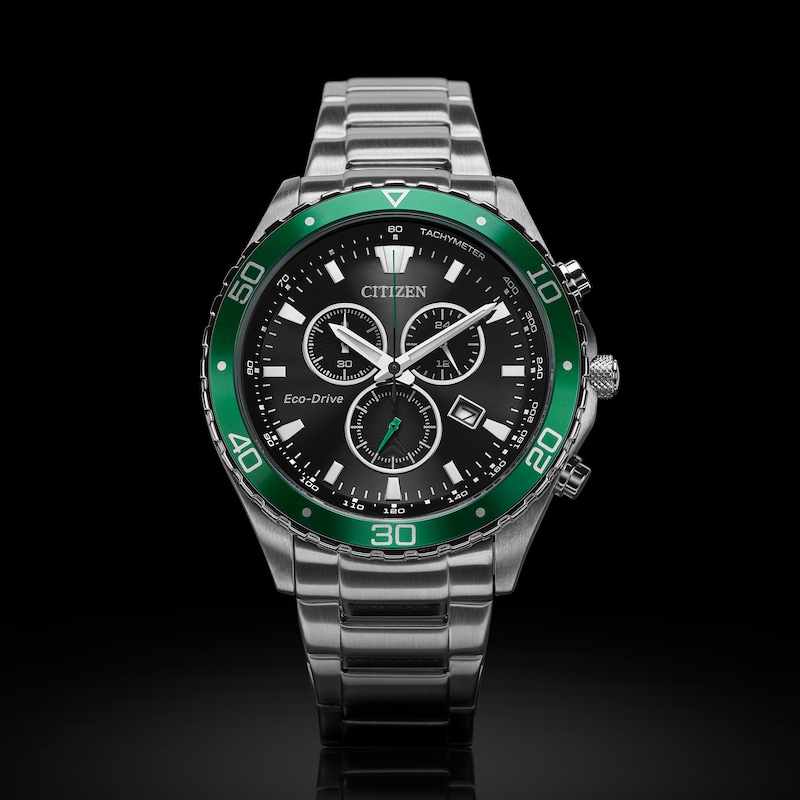 Citizen Eco-Drive Chronograph Stainless Steel Bracelet Watch