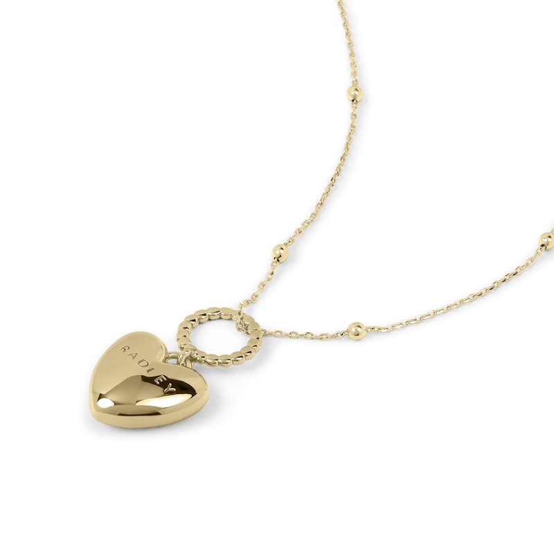 Main Image 2 of Radley 18ct Gold Plated Hanging Heart Pendant Necklace