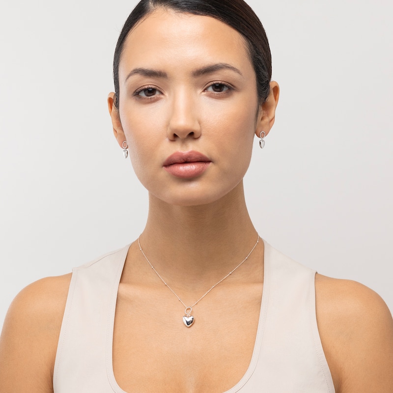 Main Image 5 of Radley Silver Tone Hanging Heart Pendant Necklace