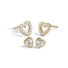Thumbnail Image 2 of Radley Gold Tone Sterling Silver Stone Set Heart Twin Pack Stud Earrings
