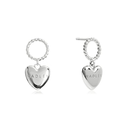 Radley Silver Tone Hanging Heart Earrings