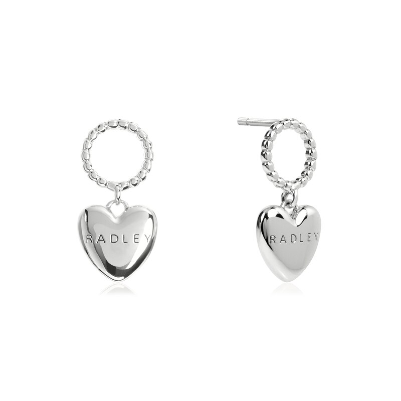 Main Image 1 of Radley Silver Tone Hanging Heart Earrings