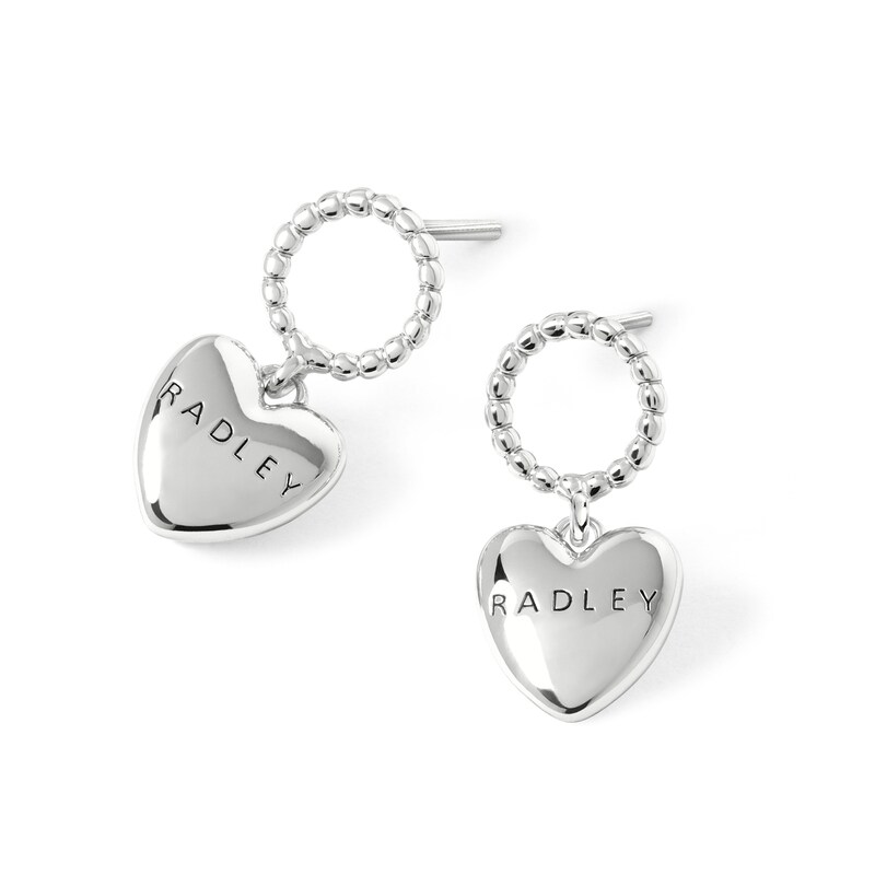 Main Image 2 of Radley Silver Tone Hanging Heart Earrings