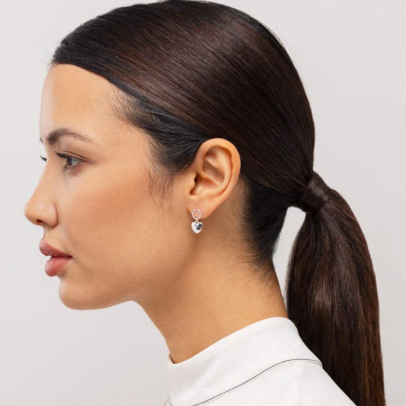 Main Image 3 of Radley Silver Tone Hanging Heart Earrings