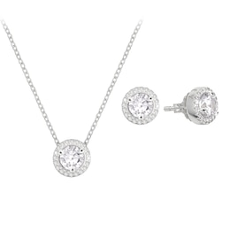 Radley Sterling Silver Cubic Zirconia Stone Set Necklace & Earring Gift Set