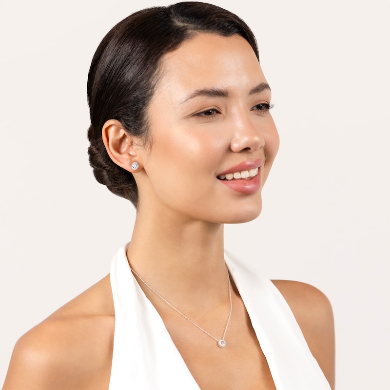 Main Image 5 of Radley Sterling Silver Cubic Zirconia Stone Set Necklace & Earring Gift Set