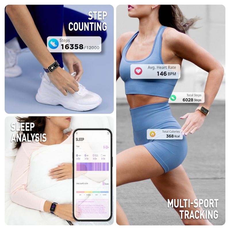 Main Image 2 of Reflex Active Series 53 Smart Nude and Blue Interchangeable Strap Smart Watch