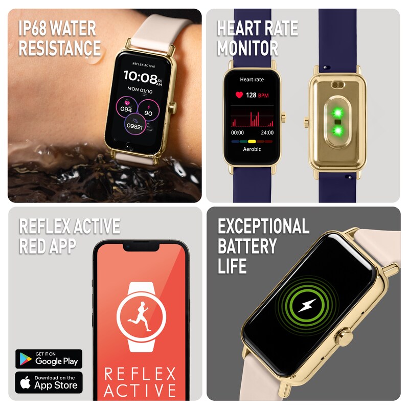 Main Image 3 of Reflex Active Series 53 Smart Nude and Blue Interchangeable Strap Smart Watch
