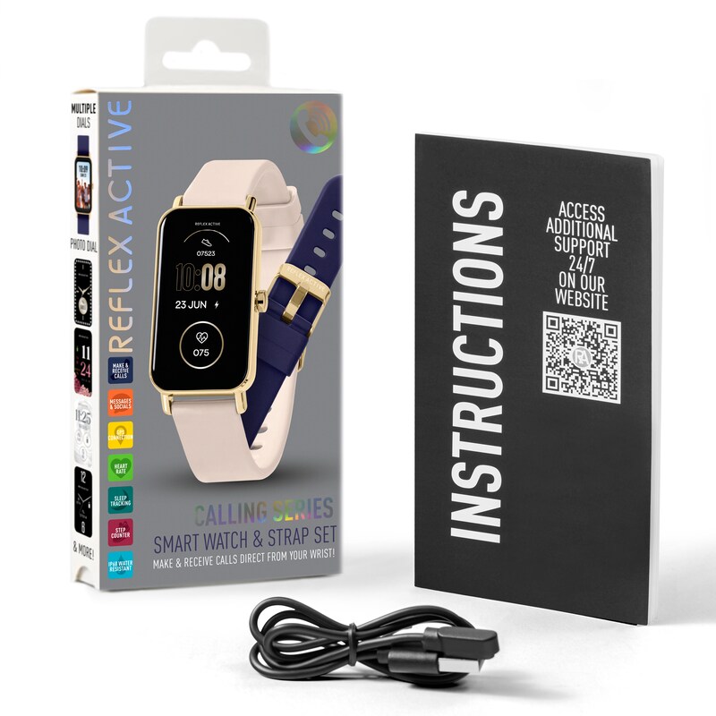 Main Image 5 of Reflex Active Series 53 Smart Nude and Blue Interchangeable Strap Smart Watch