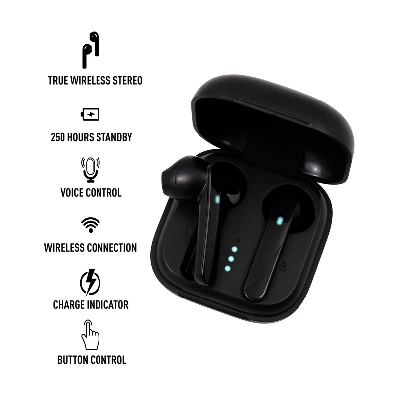 Main Image 5 of Reflex Active Series 17 Black Strap Smart Watch & True Wireless Sound Earbud Set