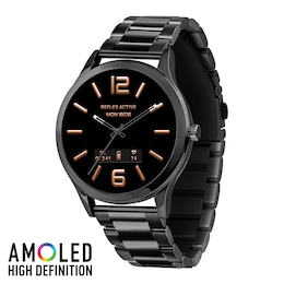 Reflex Active Series 31 Amoled Black Stainless Steel Strap Smart Watch