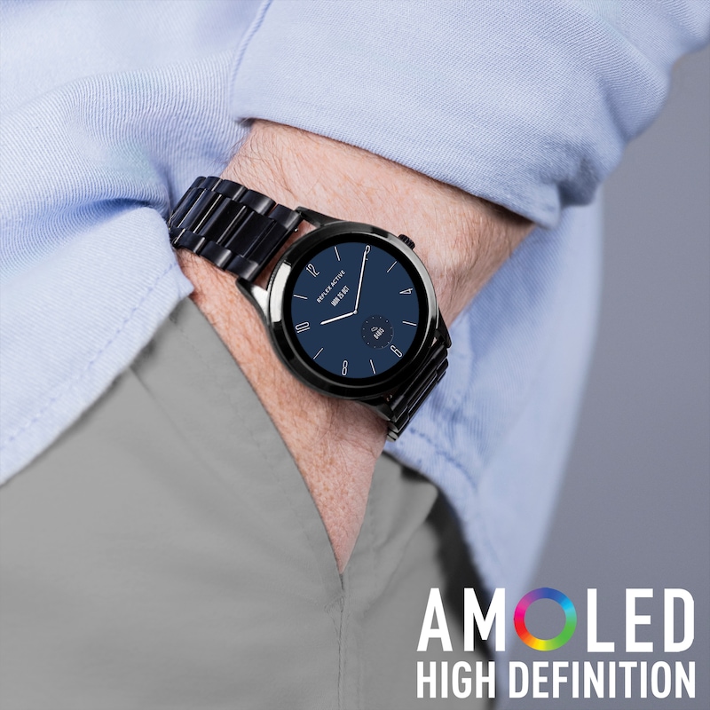 Main Image 4 of Reflex Active Series 31 Amoled Black Stainless Steel Strap Smart Watch