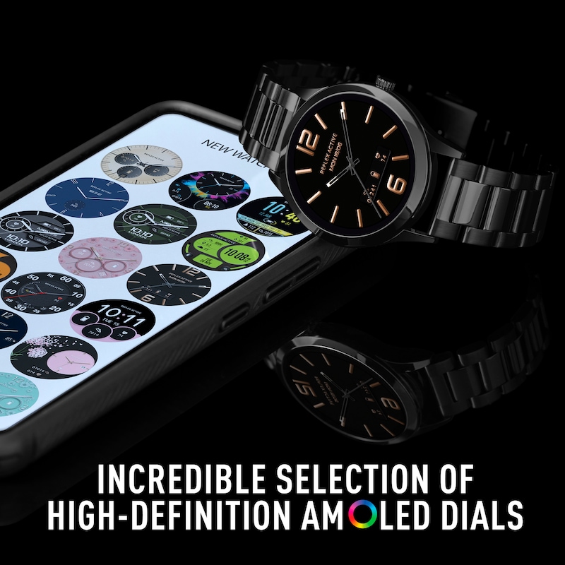 Main Image 5 of Reflex Active Series 31 Amoled Black Stainless Steel Strap Smart Watch