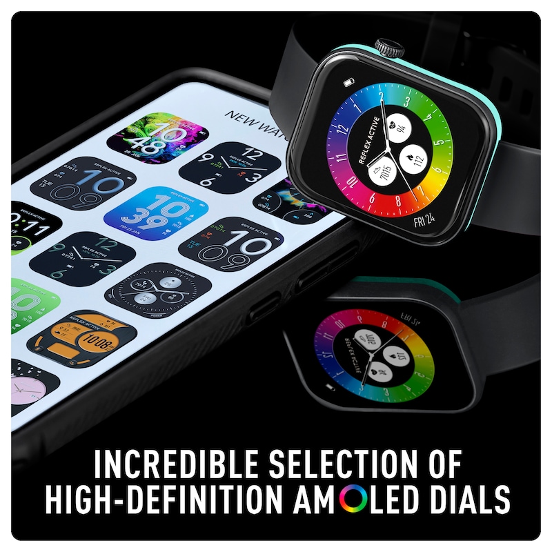 Main Image 4 of Reflex Active Series 40 Amoled Smart Aluminium Charcoal Strap Smart Watch