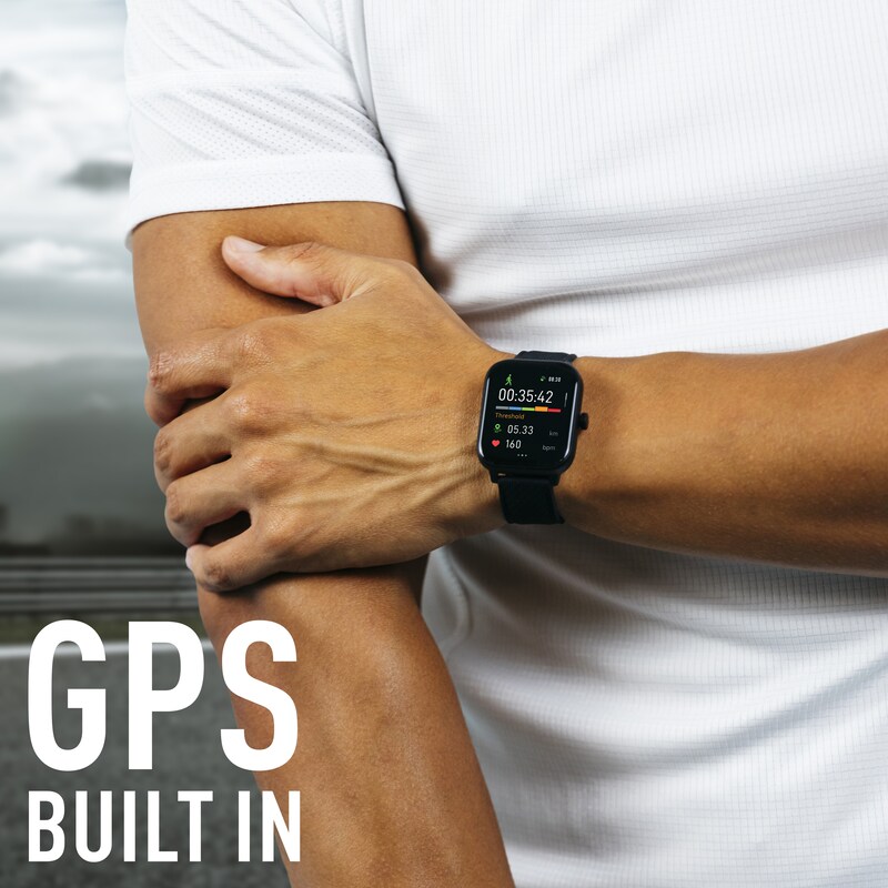 Main Image 3 of Reflex Active Series 44 Amoled Black Silicone GPS Sports Smart Watch