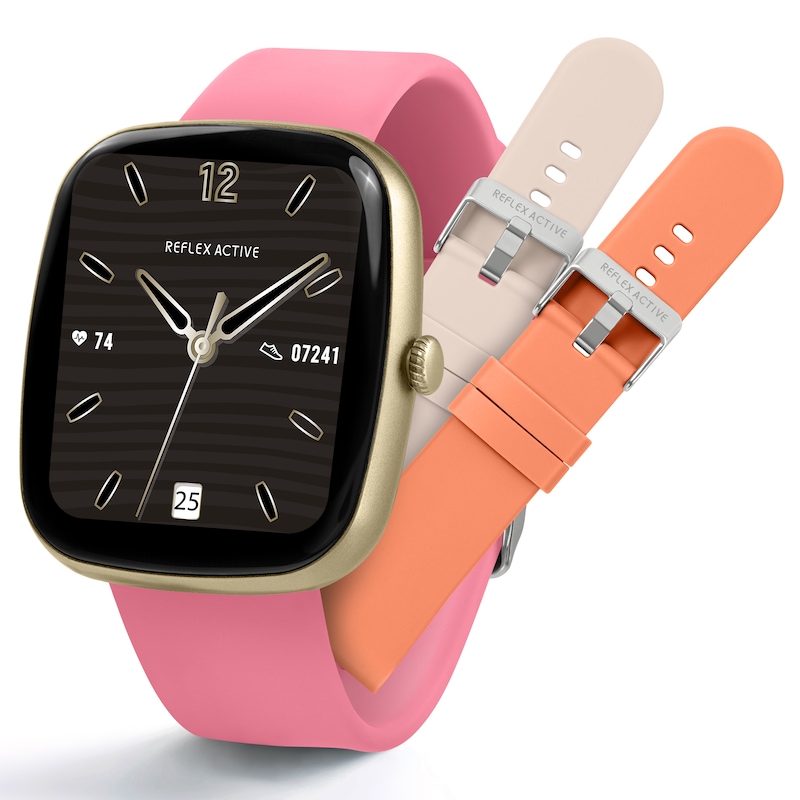 Main Image 1 of Reflex Active Series 50 Smart Pink Smart Watch Interchangeable Strap Set
