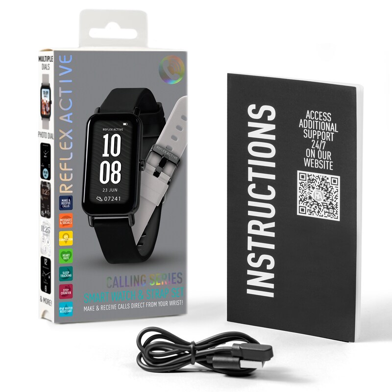 Main Image 5 of Reflex Active Series 53 Smart Black and Grey Interchangeable Strap Smart Watch