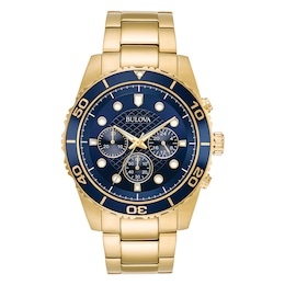 Bulova Classic Chronograph Men's Gold Tone Stainless Steel Bracelet Watch