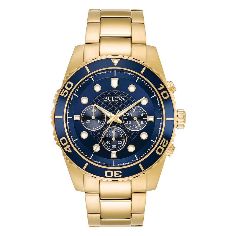 Main Image 1 of Bulova Classic Chronograph Men's Gold Tone Stainless Steel Bracelet Watch