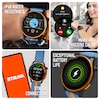 Thumbnail Image 3 of Reflex Active Series 54 Amoled GPS Blue and Orange Strap Smart Watch