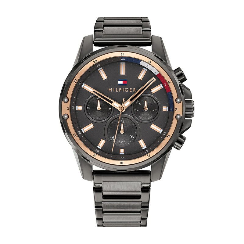 Tommy Hilfiger Men's Grey IP Bracelet Watch