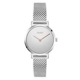 HUGO #CHERISH Ladies' Stainless Steel Mesh Bracelet Watch