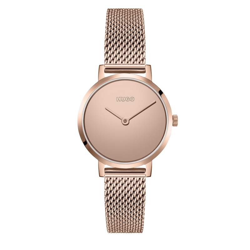 Main Image 1 of HUGO #CHERISH Ladies' Rose Gold Tone Mesh Bracelet Watch
