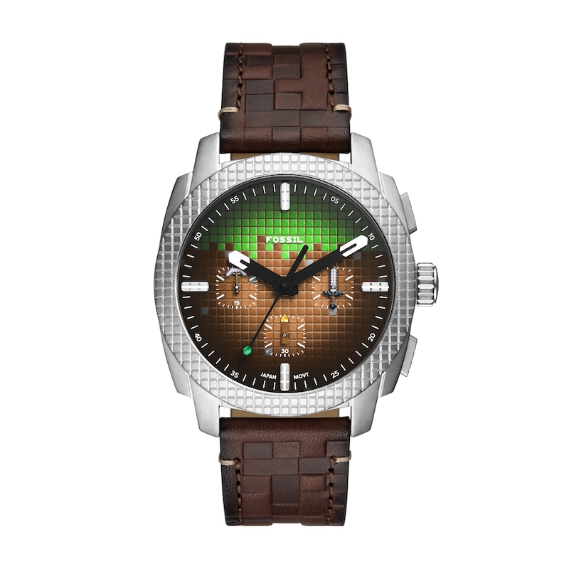 Main Image 1 of Fossil Men's Minecraft x Fossil Limited Edition Grass Block Stainless Steel Watch