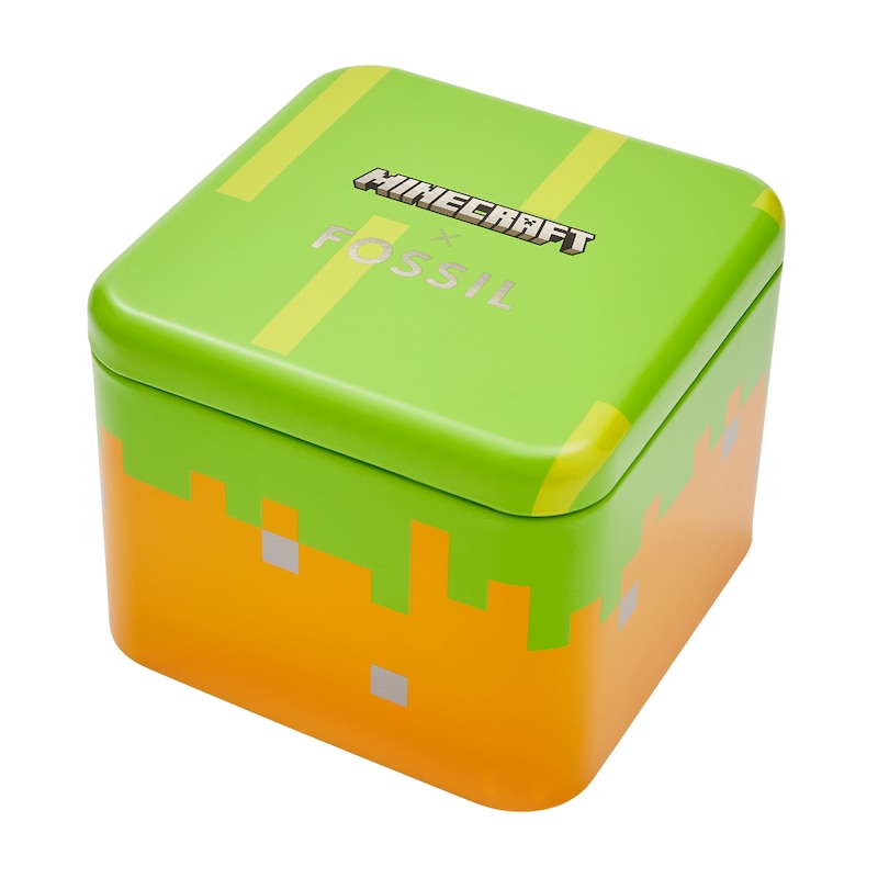 Main Image 7 of Fossil Men's Minecraft x Fossil Limited Edition Grass Block Stainless Steel Watch