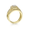 Thumbnail Image 3 of Perfect Fit 9ct Yellow Gold 0.55ct Diamond Cushion Cluster Bridal Set