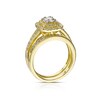 Thumbnail Image 3 of Perfect Fit 9ct Yellow Gold 0.66ct Diamond Emerald Cluster Bridal Set