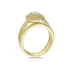 Thumbnail Image 3 of Perfect Fit 9ct Yellow Gold 0.40ct Diamond Cushion Cluster Bridal Set