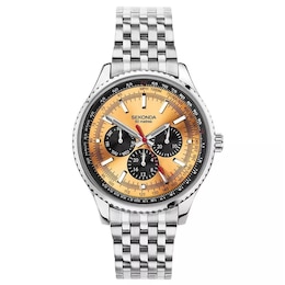 Sekonda Chronograph Men's Yellow Dial & Stainless Steel Bracelet Watch