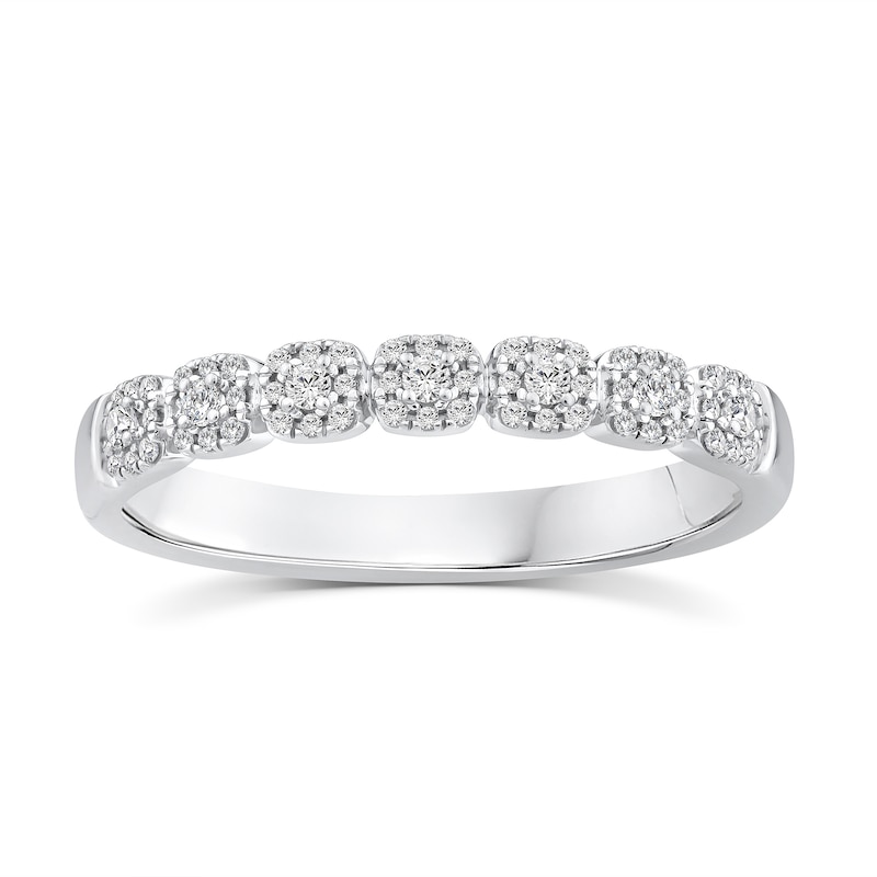 Main Image 1 of Perfect Fit 9ct White Gold Vintage Eternity 0.16ct Diamond Ring