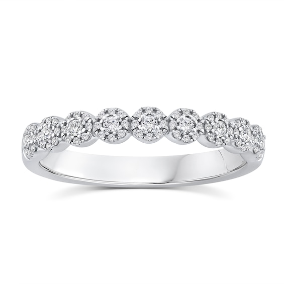 Perfect Fit 9ct White Gold 0.20ct Diamond Vintage Round Eter