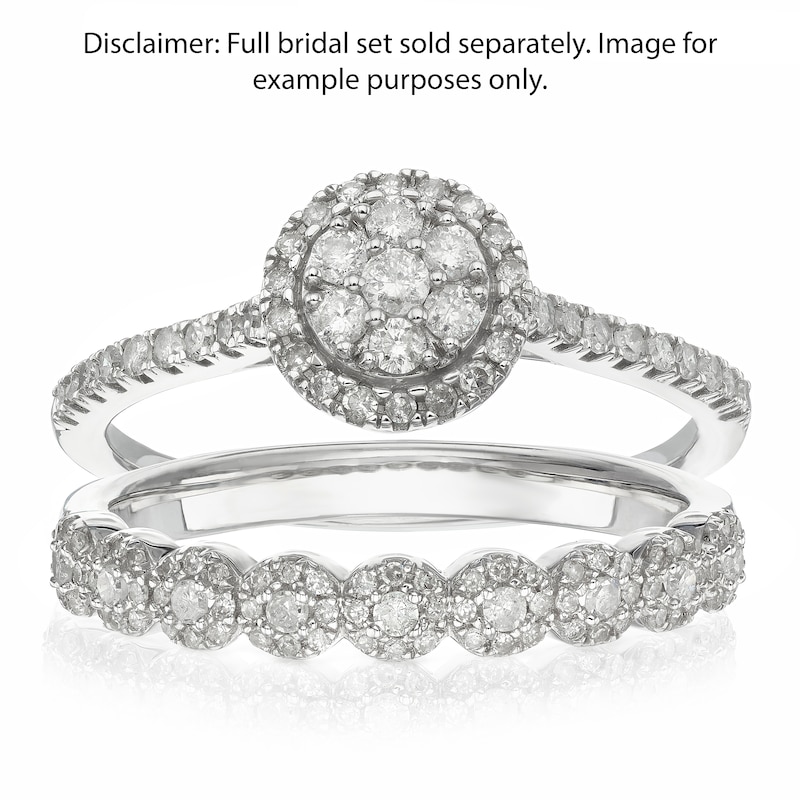 Main Image 2 of Perfect Fit 9ct White Gold Vintage Round Eternity 0.20ct Diamond Ring