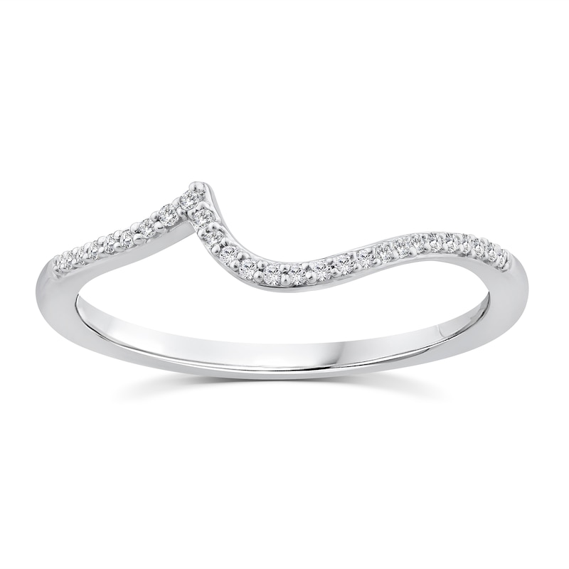 Main Image 1 of Perfect Fit 9ct White Gold Shaped Diamond Ring
