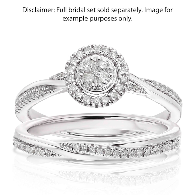 Main Image 2 of Perfect Fit Argentium Silver Twisted Diamond Ring
