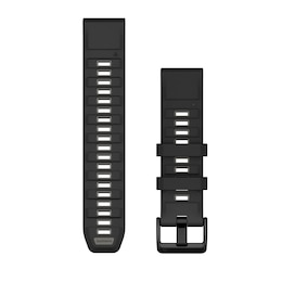 Garmin Fenix 8 Quick Fit 22mm Black/ Pebble Grey Silicone Strap