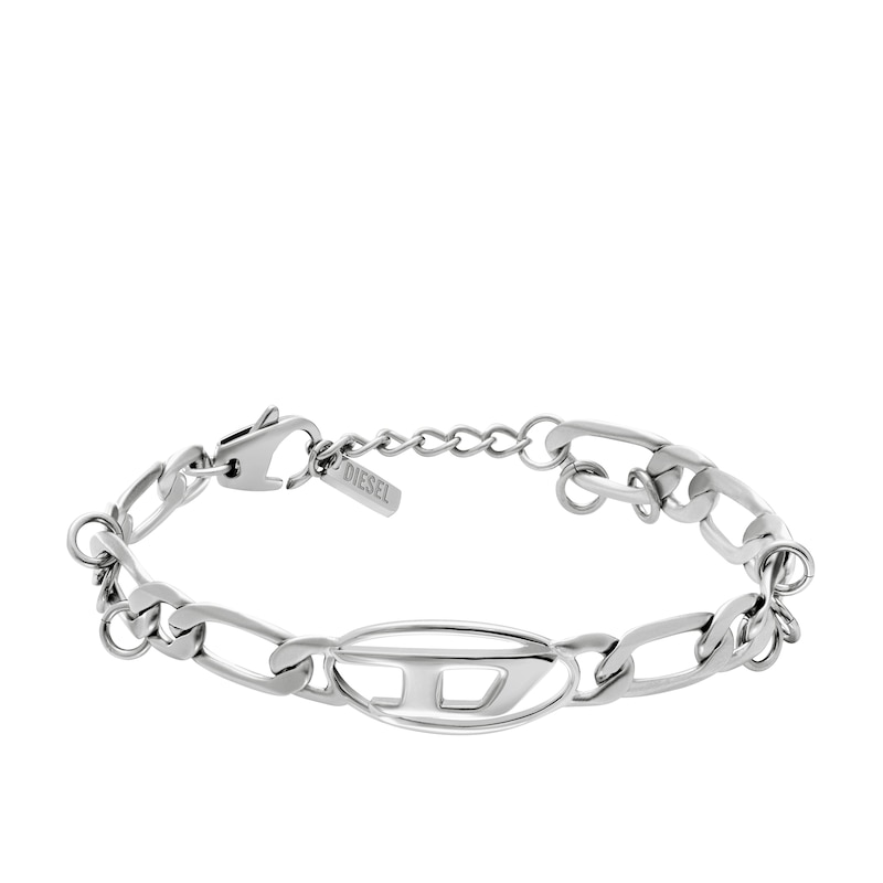 Main Image 1 of Diesel Men's Stainless Steel Oval D Chain Bracelet