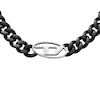 Thumbnail Image 2 of Diesel Men's Black Stainless Steel Oval D Chain Necklace