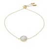 Thumbnail Image 1 of Fossil Women's Classic Mother of Pearl Gold Tone Stainless Steel Station Bracelet