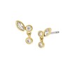 Thumbnail Image 2 of Fossil Women's Ellis Toi Et Moi Gold Tone Brass Stud Earrings
